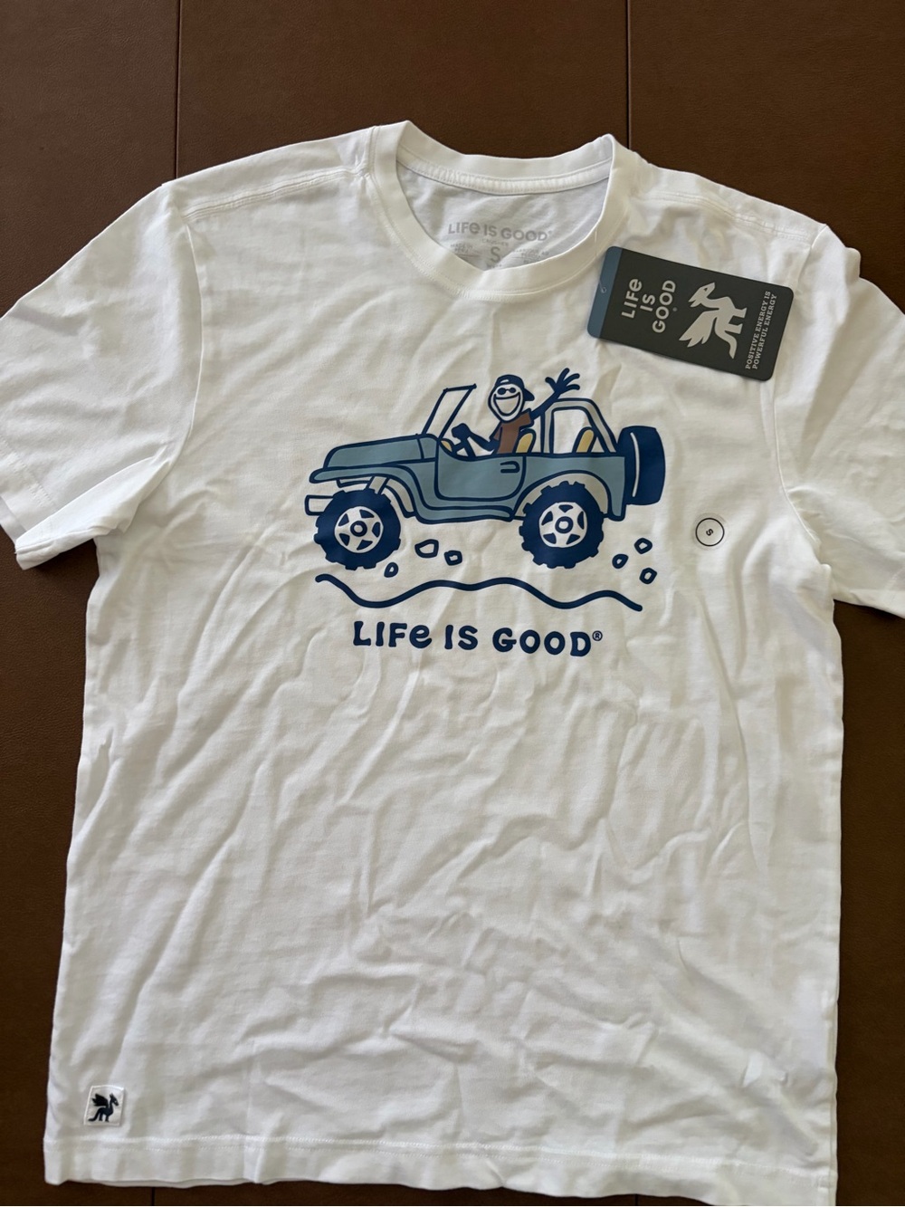 Life is Good Men’s S Small Jake Off Road ' White Graphic Jeep Crusher Tee NWT